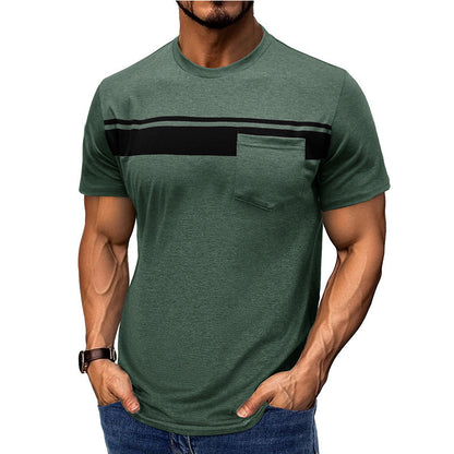 Herren Kurzarmshirt mit Brusttasche Modern Style