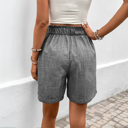 Damen Shorts Hochwerder Damen Shorts mit Bund und Falten Elegant