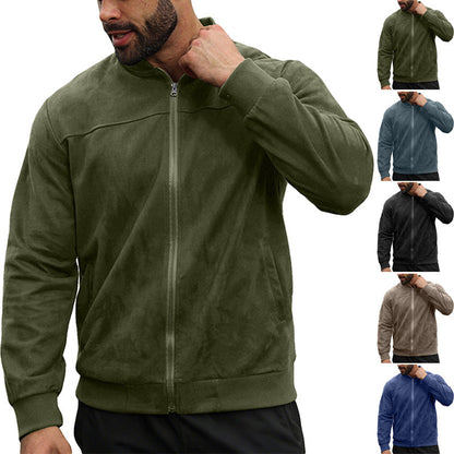 Herren Bomberjacke Modern mit Weicher Innenfütterung und Elastischen Ärmeln
