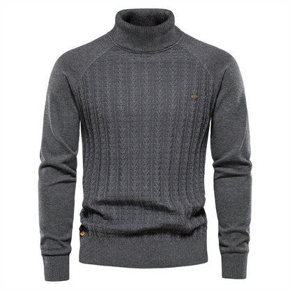 Herren Strickpullover mit modischem Stehkragen und strukturiertem Design BerlinGlamour, der perfekte Begleiter für jeden urbanen Abenteuer, wird dein neuer Titel sein: St