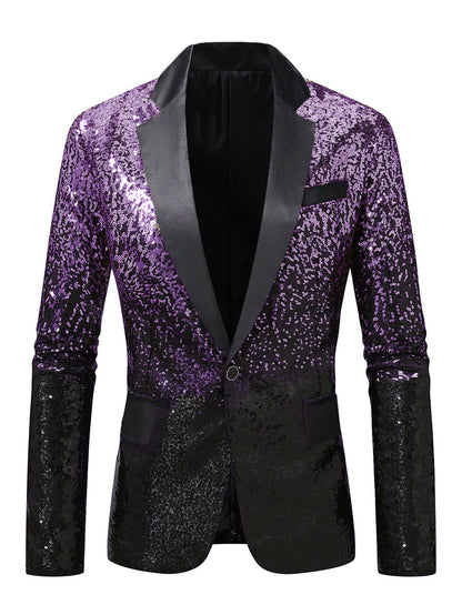 Herren Anzugblazer Elegant Pailletten Luxus Blazer Modern