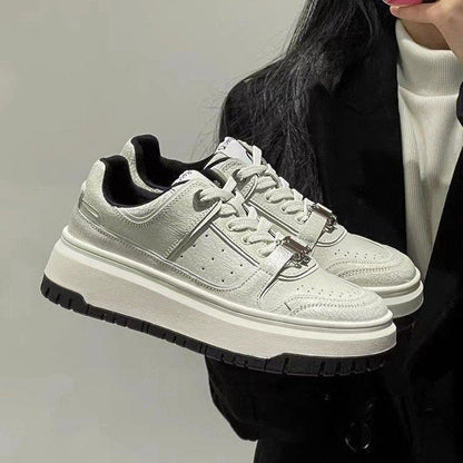 Damen Sneaker Plateau Sportschuhe Schnürsenkel Modern