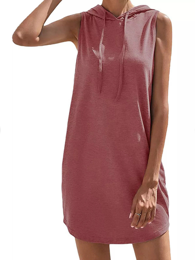 Damen Kapuzenkleid Atmungsaktiv Leicht Jersey