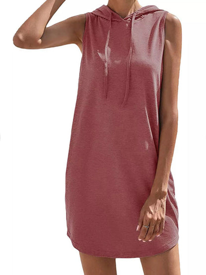 Damen Kapuzenkleid Atmungsaktiv Leicht Jersey