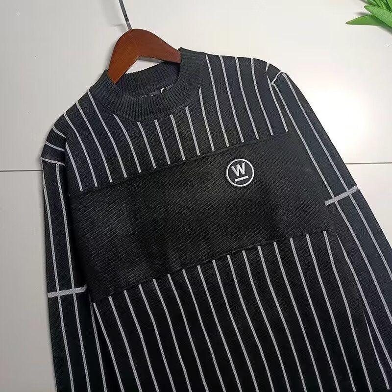 Herren Rollkragenpullover Gestreift Kuschelig Warm