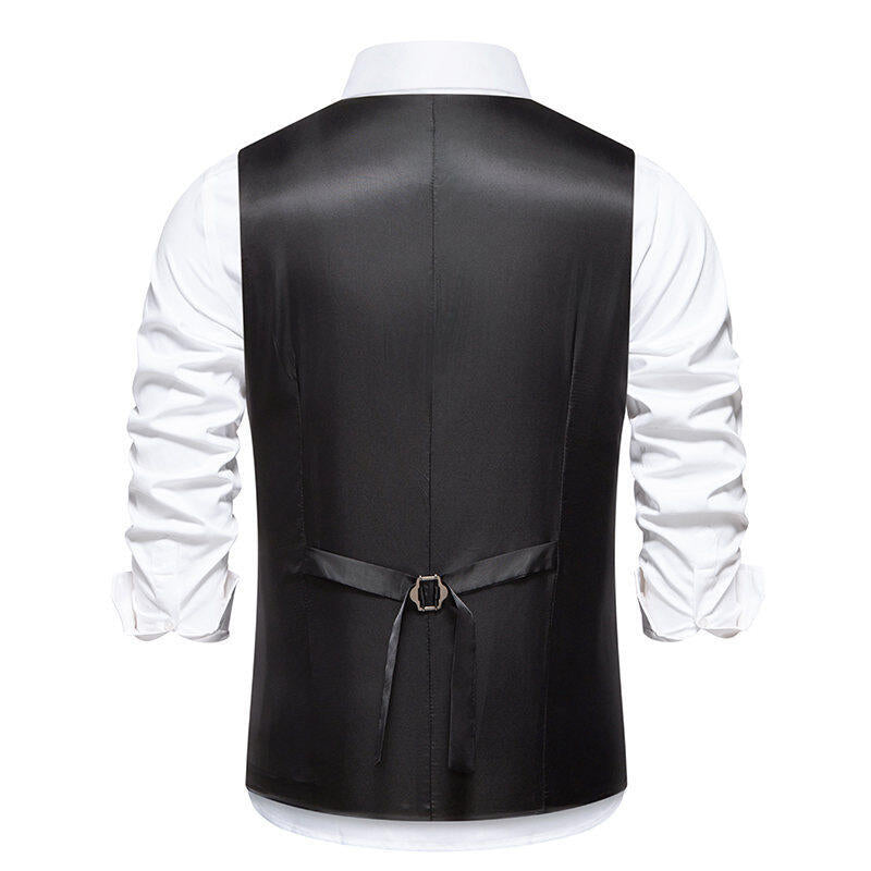 Herren Weste Doppelreiher Elegant Muster