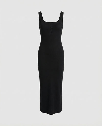 Damen Maxikleid Figurbetont Jersey Trägerkleid Knöchellang