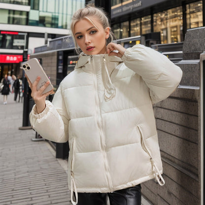 Damen Übergangsjacke Voluminös Steppnaht Taschen Modisch