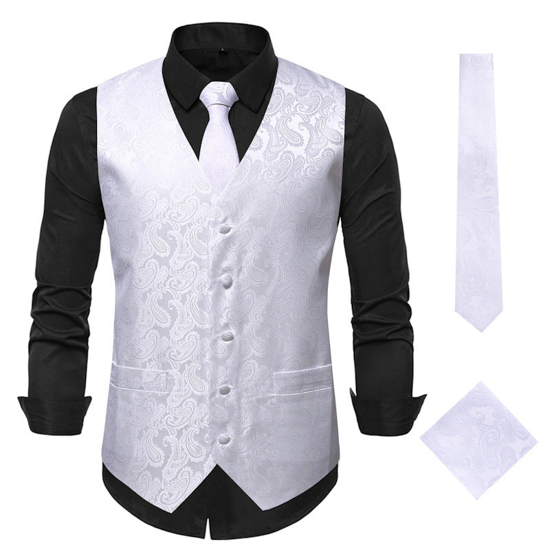 Herren Weste Paisley Muster Elegant Modern