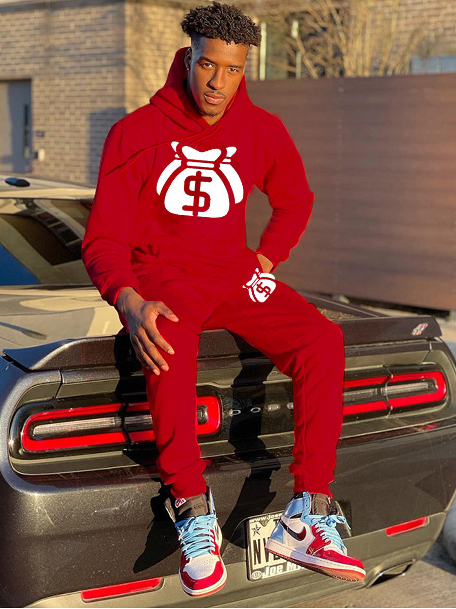 Herren Sweatanzug Modern Logo Druck Sportlich