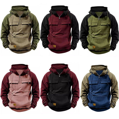 Herren Kapuzenpullover Lässig mit Taschen Känguru Style - BerlinGlamour