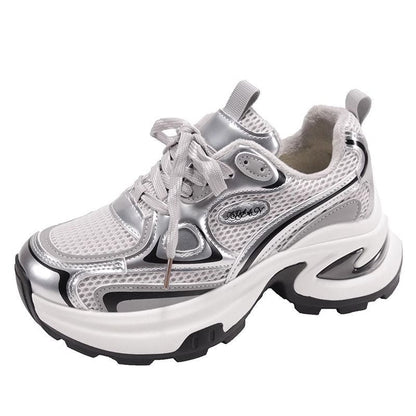 Damen Sneaker Sportlich Chunky Laufschuhe mit Dämpfung