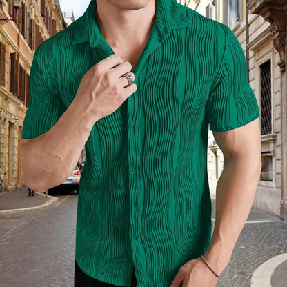 Herren Kurzarm Hemd Modern Sommer