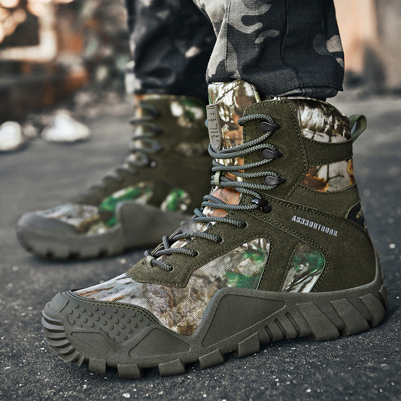 Herren Tactical Stiefel Robust Rutschfest Knöchelschutz