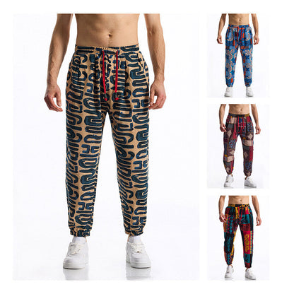 Herren Jogginghose Modern Patchwork Design Sportlich