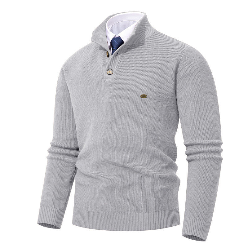 Herren Strickpullover mit Knopfdetails und modernem Stehkragen BerlinGlamour ist ein Titel, der sich auf elegante und stilvolle Lampe konzentriert. 

Oder vielleicht: Moderne