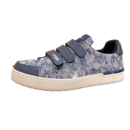 Damen Sneaker Weich Bequem Klettverschluss Sportlich