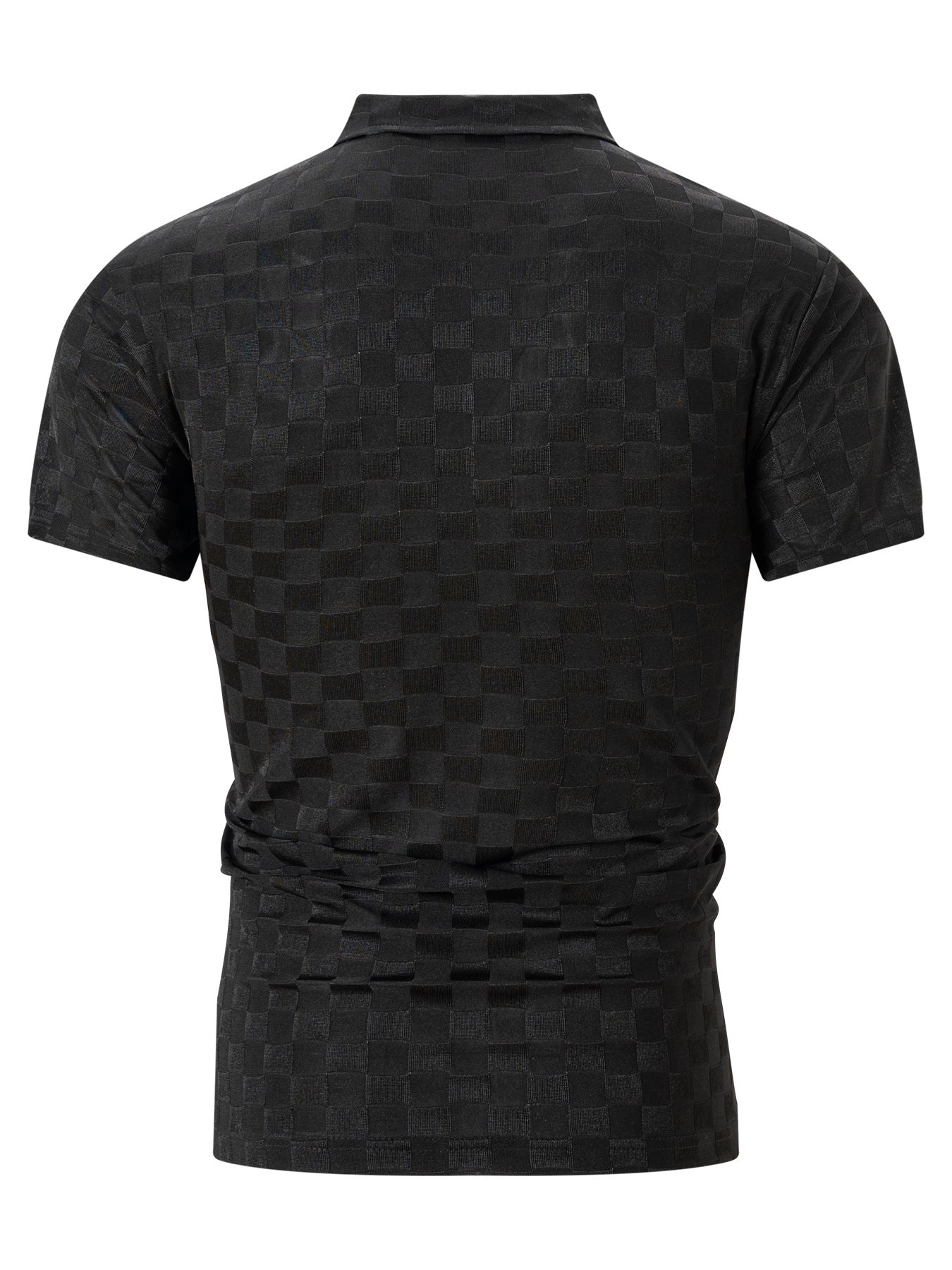 Herren Polo-Shirt Strukturiert Reißverschluss Modern - BerlinGlamour