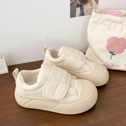 Damen Sneaker Bequem Klettverschluss Flexibles Sohlenprofil