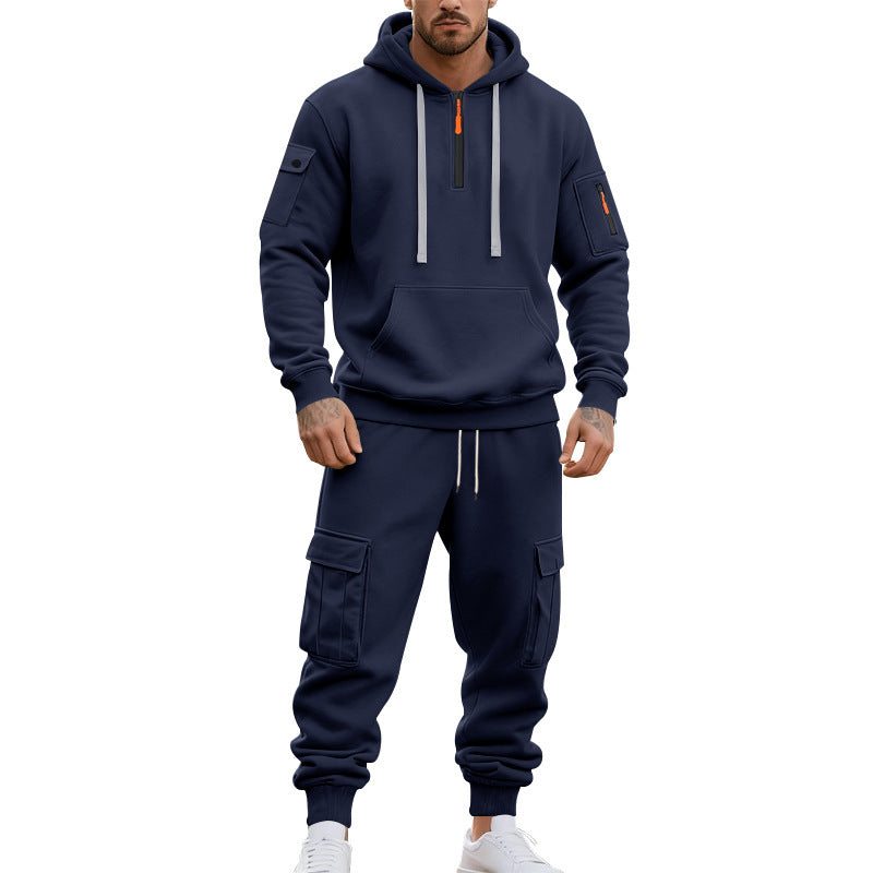 Herren Hoodie Set Komfortabel Cargo Jogger
