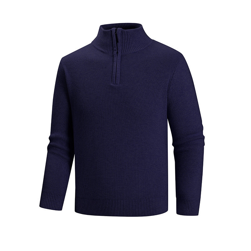 Herren Strickpullover Modern mit Reißverschluss und Muster