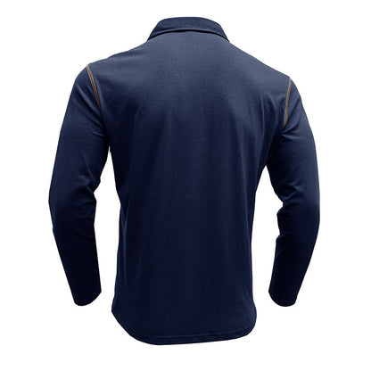 Herren Polohemd Sportlich mit Brusttasche Modern