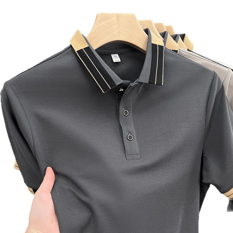 Herren Poloshirt Slim Fit Modern Grau - BerlinGlamour