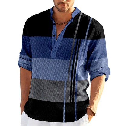 Herren Freizeit-Shirt Gestreift Modern Berlin Style