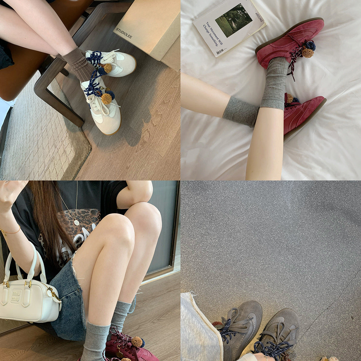 Damen Sneaker Bequem Dekorativ Schnürung Modisch