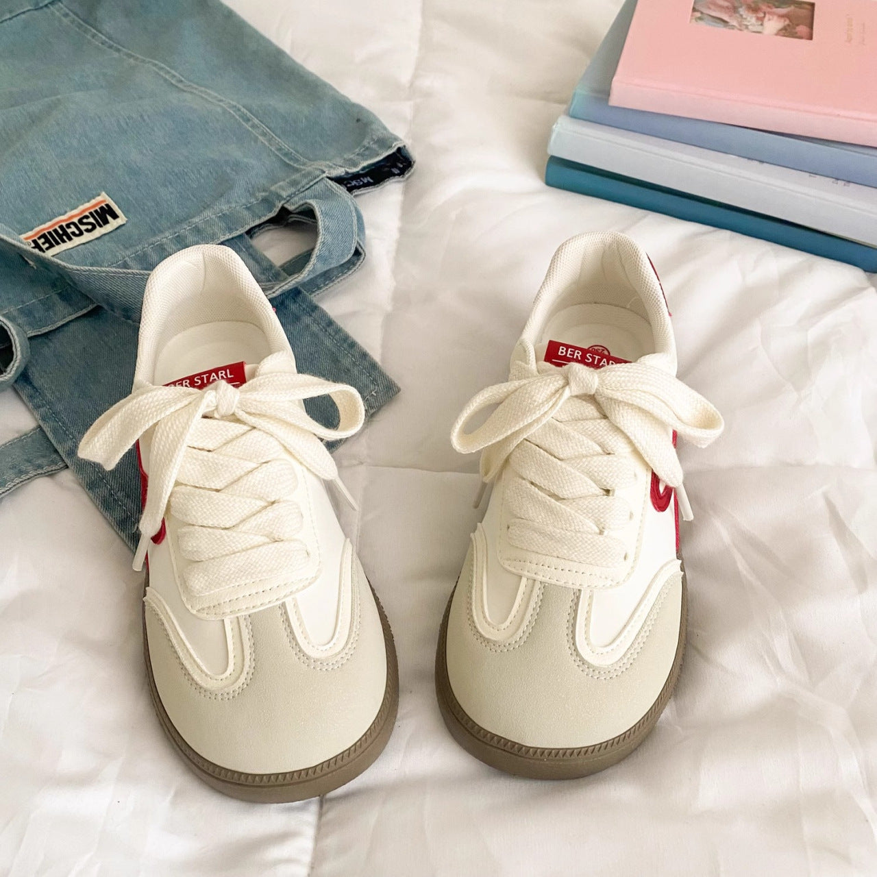 Damen Sneaker Retro-Style Sportlich Komfortabel