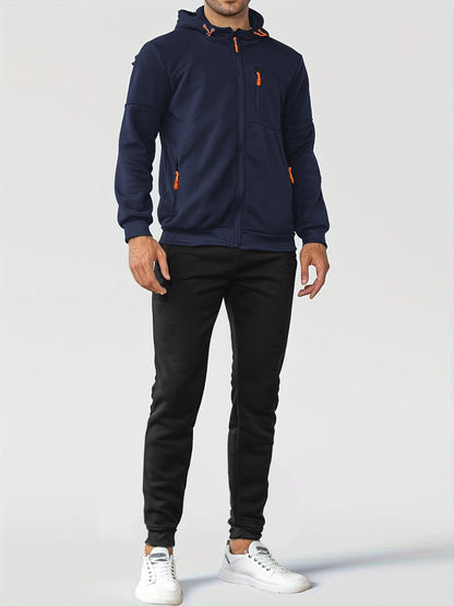 Herren Fleecejacke Sportlich Ergonomisch Mit Taschen