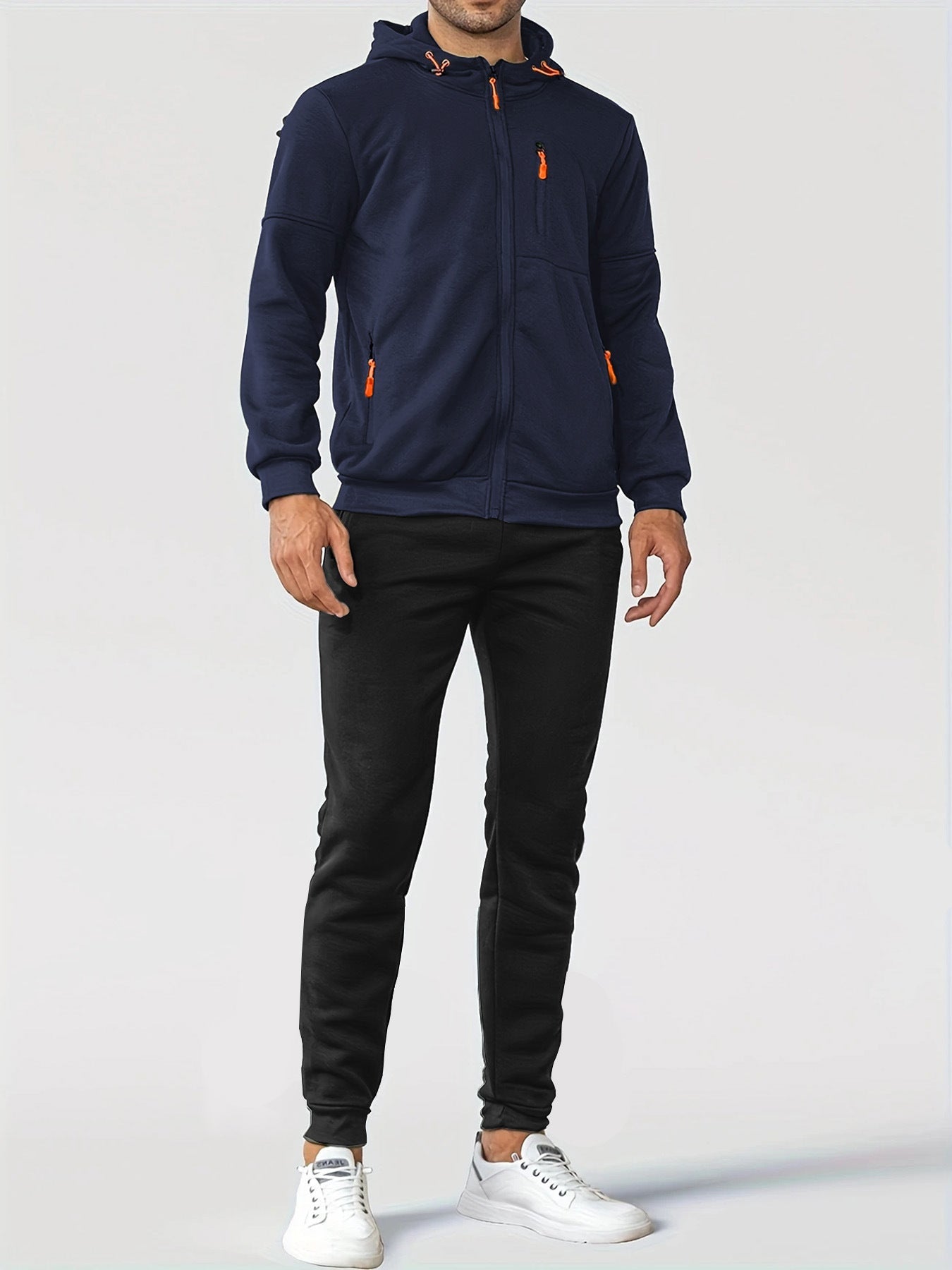 Herren Sportset Jogginghose Sweatjacke Funktionstaschen