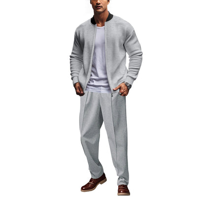 Herren Jogginganzug Lässig Bomberjacke Hose Set Sportlich