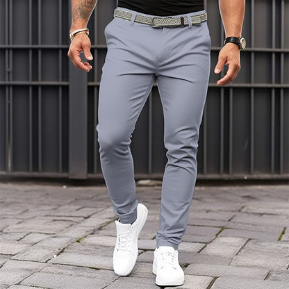 Herren Slim Fit Hose Elastisch Mit Taschen