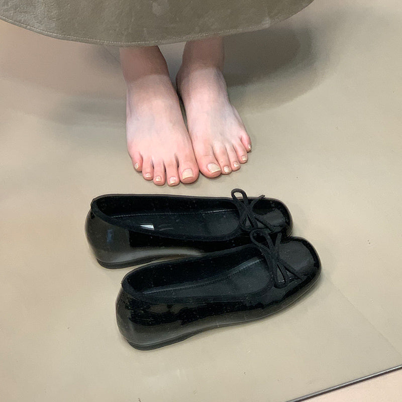 Damen Ballerinas Bequem Schleifen Detail Elegante Schuhe