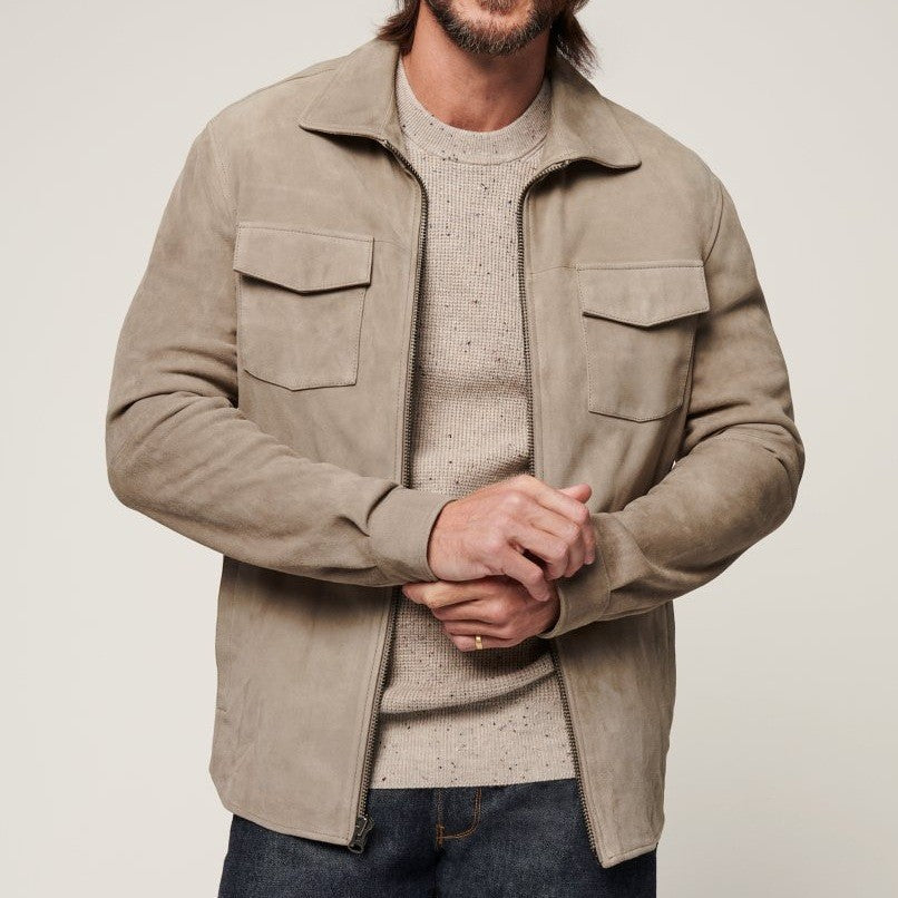 Herren Lederjacke Wildleder Schnitt Berlin Elegant