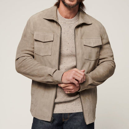 Herren Lederjacke Wildleder Schnitt Berlin Elegant