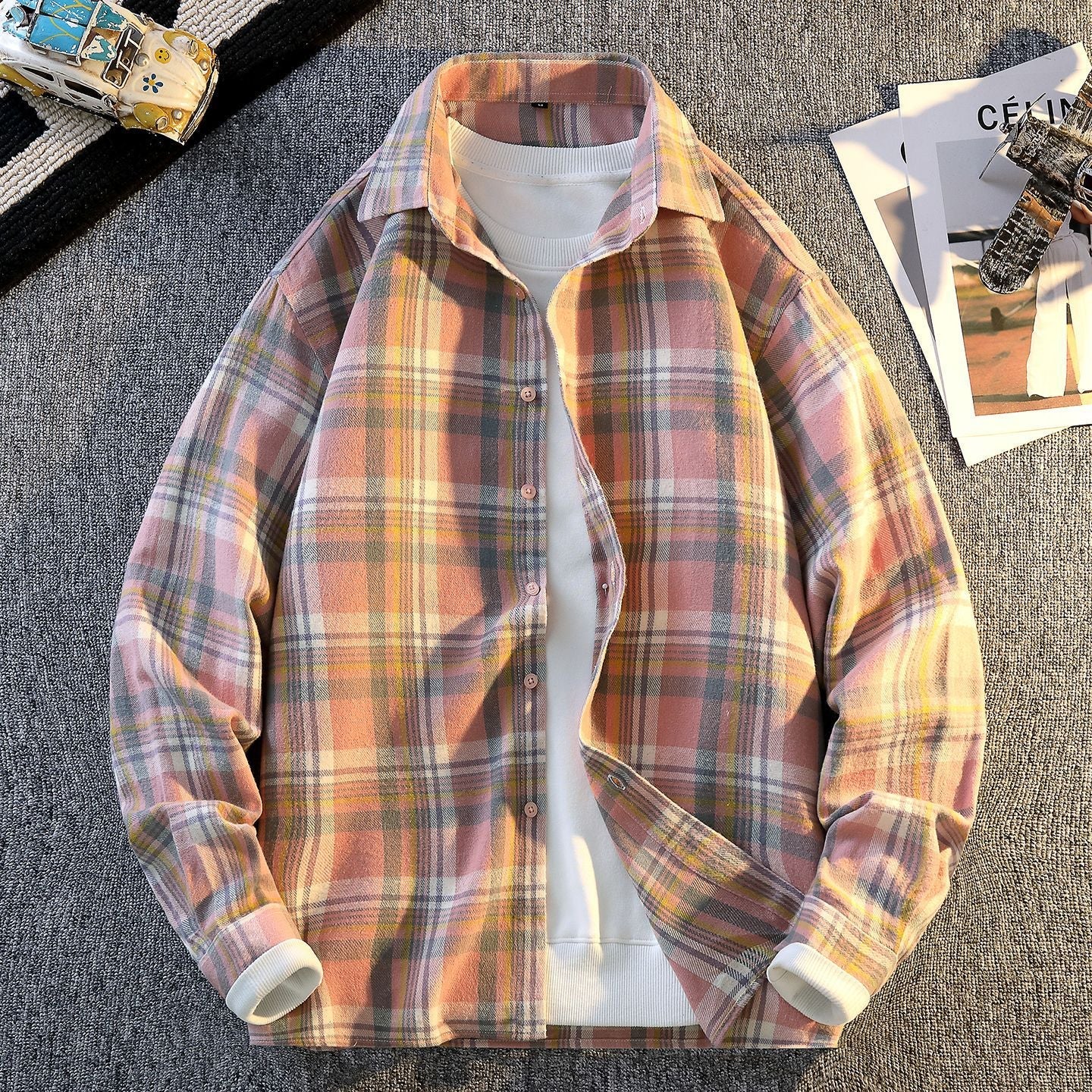 Herren Flanellhemd Karomuster Warm Modern - BerlinGlamour