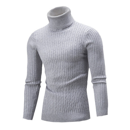 Herren Rollkragenpullover Weich Kuschelig Strick