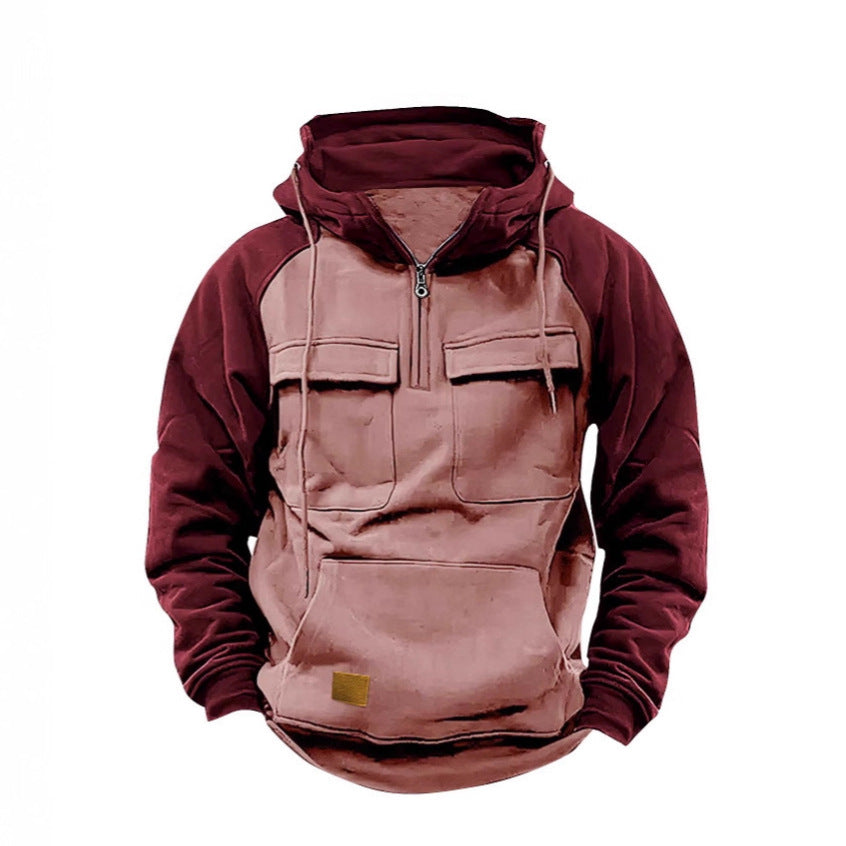 Herren Hoodie Funktionell Mit Taschen Modern Sportlich