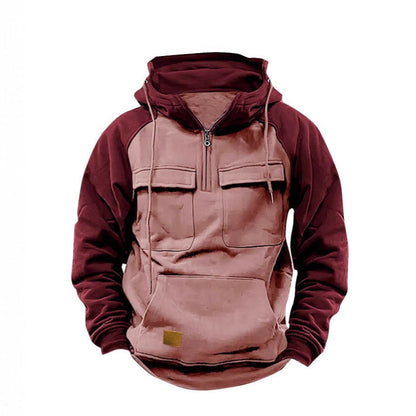 Herren Hoodie Funktionell Mit Taschen Modern Sportlich