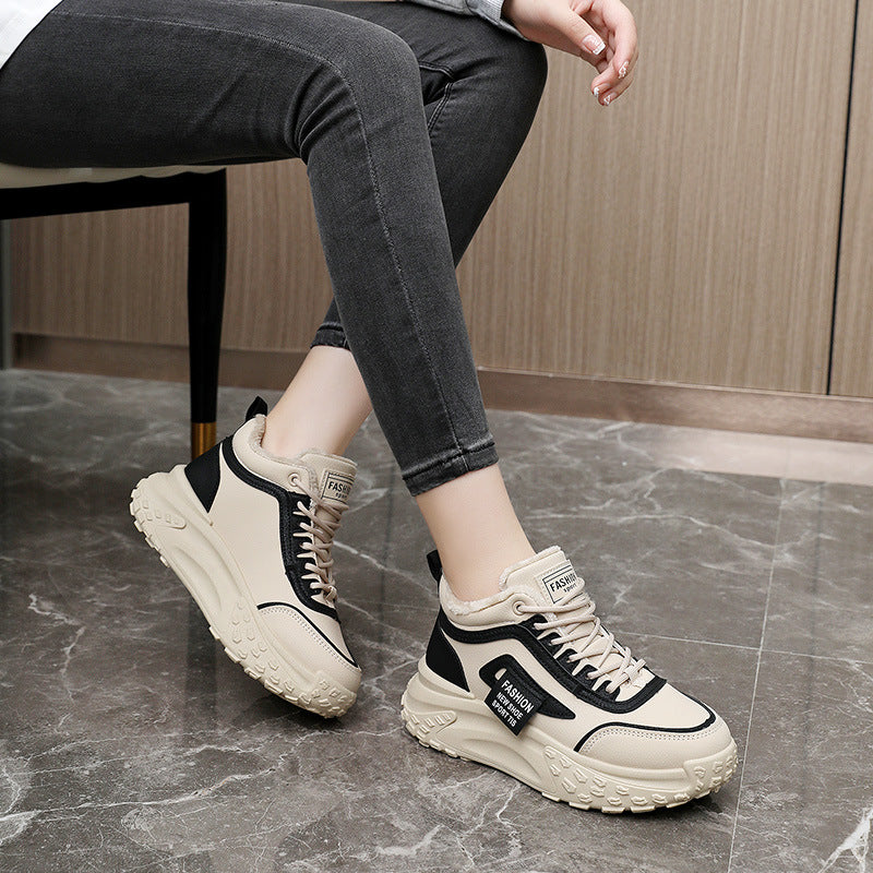 Damen Sneaker High-Top Sport Schuhe Warm Rutschfest