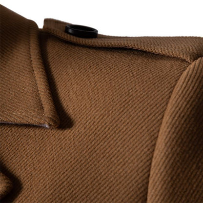 Herren Trenchcoat Klassisch Lang Wasserabweisend