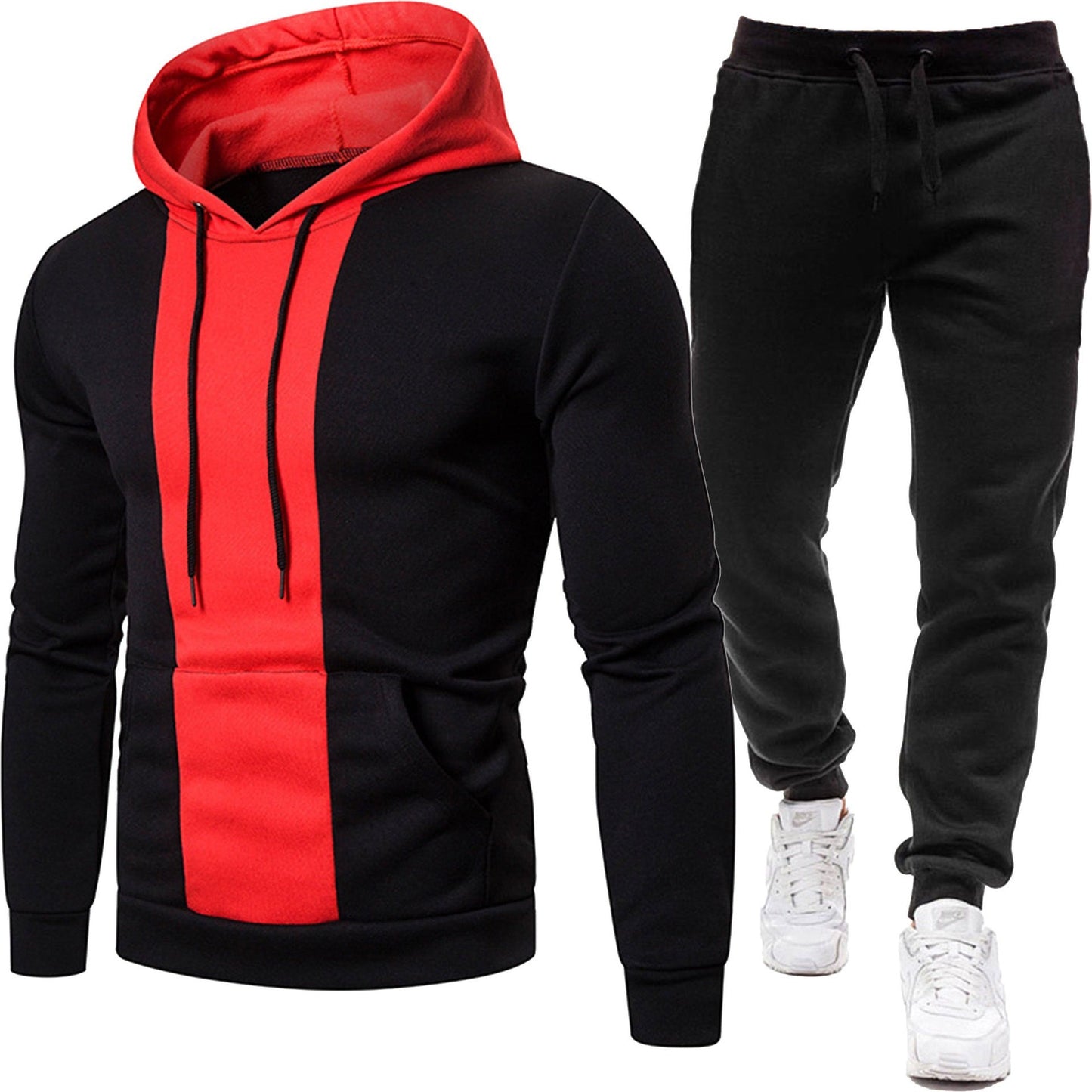 Herren Sportbekleidung Kapuzenjacke Jogginghose Set