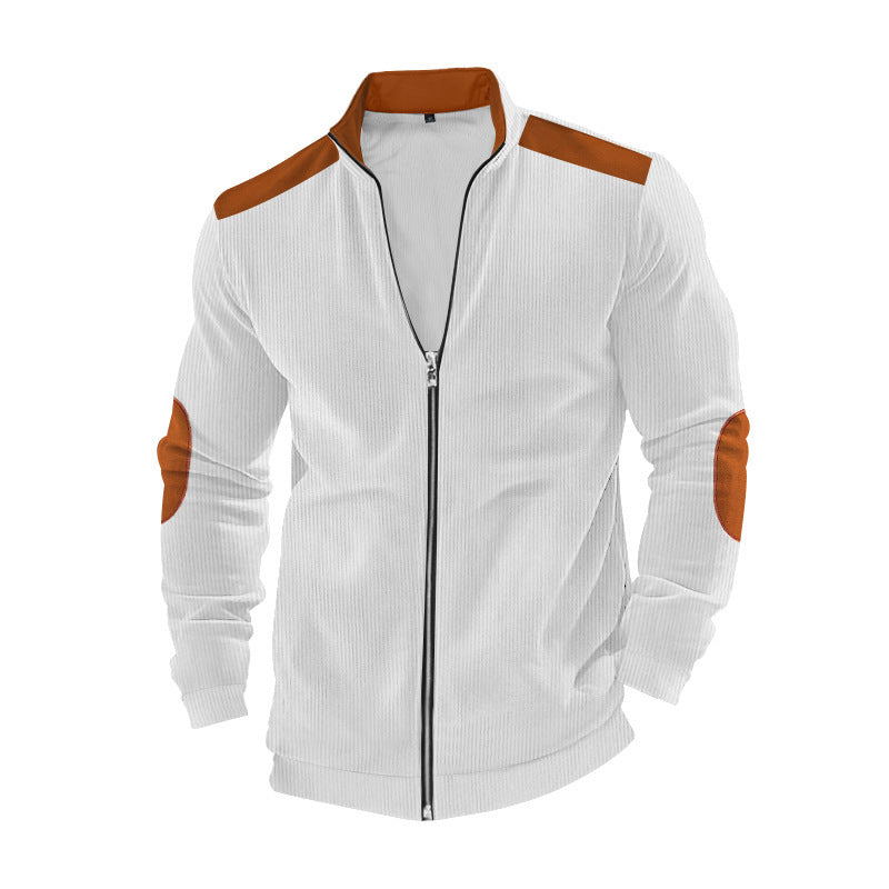Herren Sportjacke mit Kontrast Schulter modern - BerlinGlamour