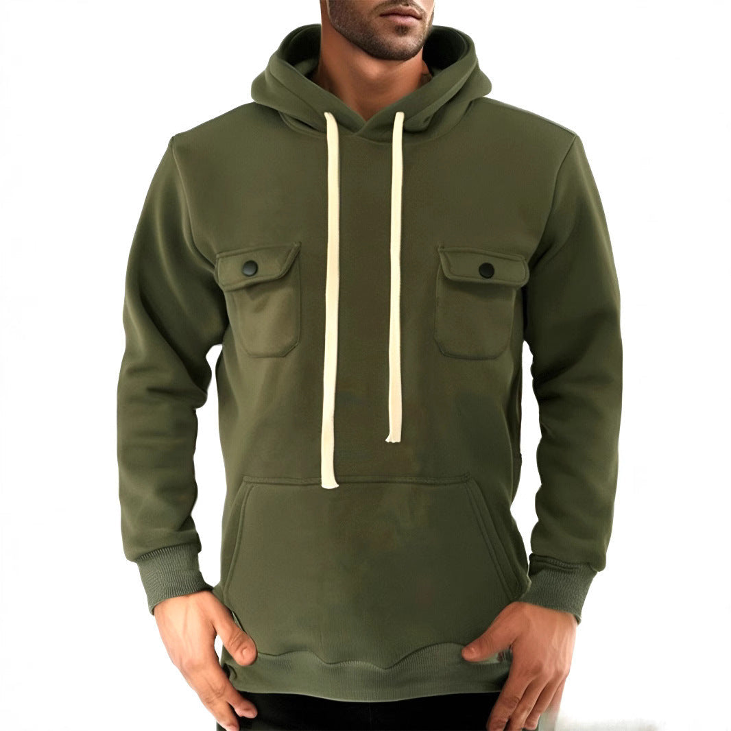 Herren Kapuzenpullover Strukturiert Mit Taschen Modern