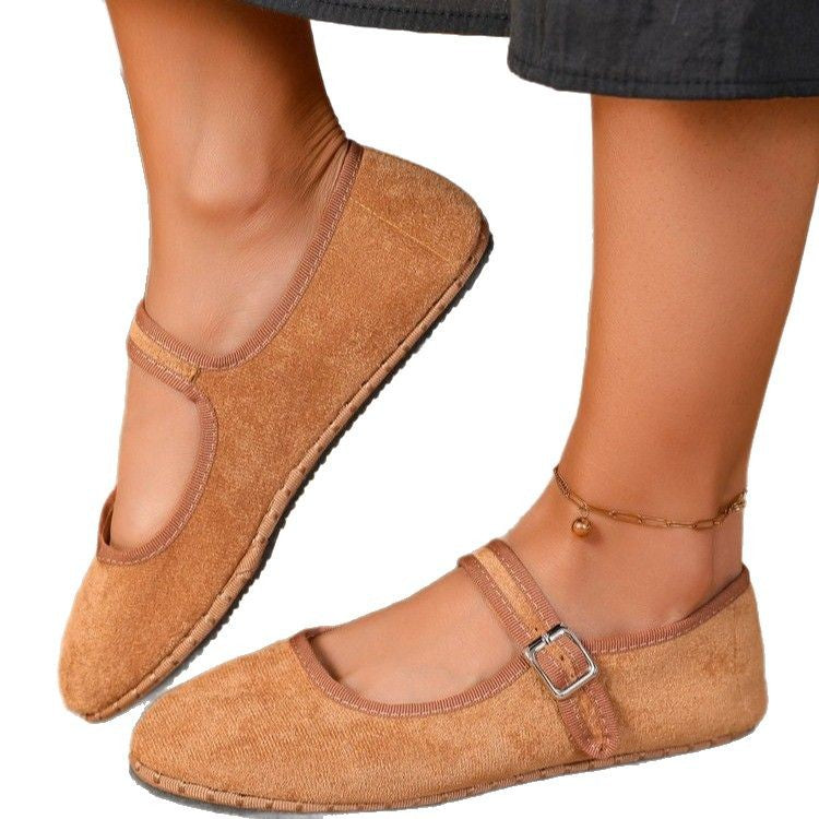 Damen Mokassins Weich Riemen Bequem Modern
