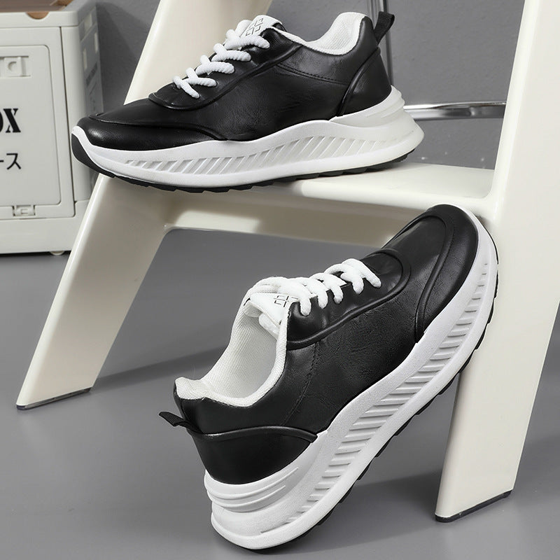 Damen Sneaker Leder Sportlich Lauffreudig Atmungsaktiv