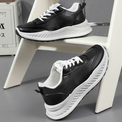 Damen Sneaker Leder Sportlich Lauffreudig Atmungsaktiv