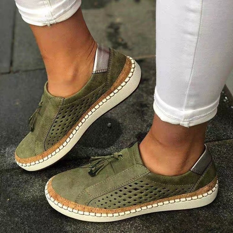 Damen Sneaker Atmungsaktiv Komfortabel mit Fransen